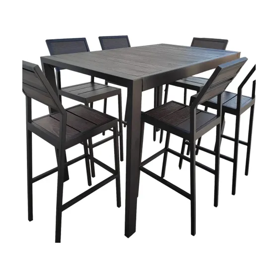 Mesa alta Akumal con sillas altas, foto de producto