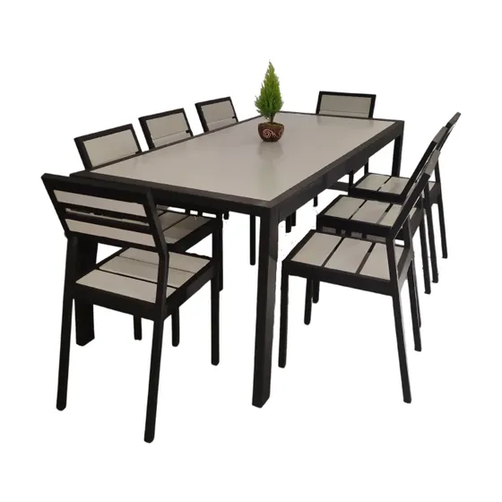 Mesa Malawi rectangular con sillas, foto de producto