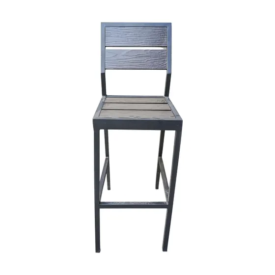 Silla Mishka Alta, banco alto con respaldo, foto de producto
